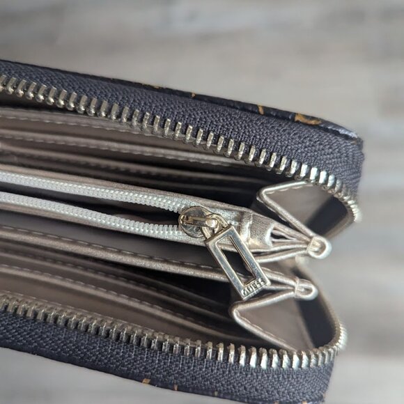 Guess Logo Zip-Around Wallet | Brown & Gold | Like New - Picture 5 of 5
